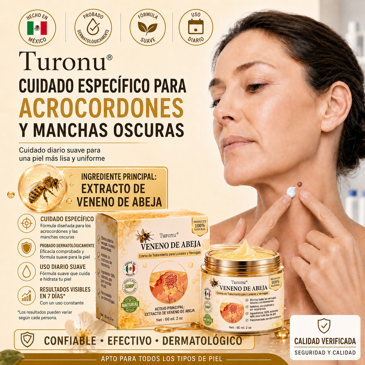 🧚‍♀️Turonu® tratamiento avanzado con veneno de abeja contra las verrugas y las imperfecciones de la piel 👨‍⚕️ Inspirado en la ciencia dermatológica | Cuidado localizado en casa
