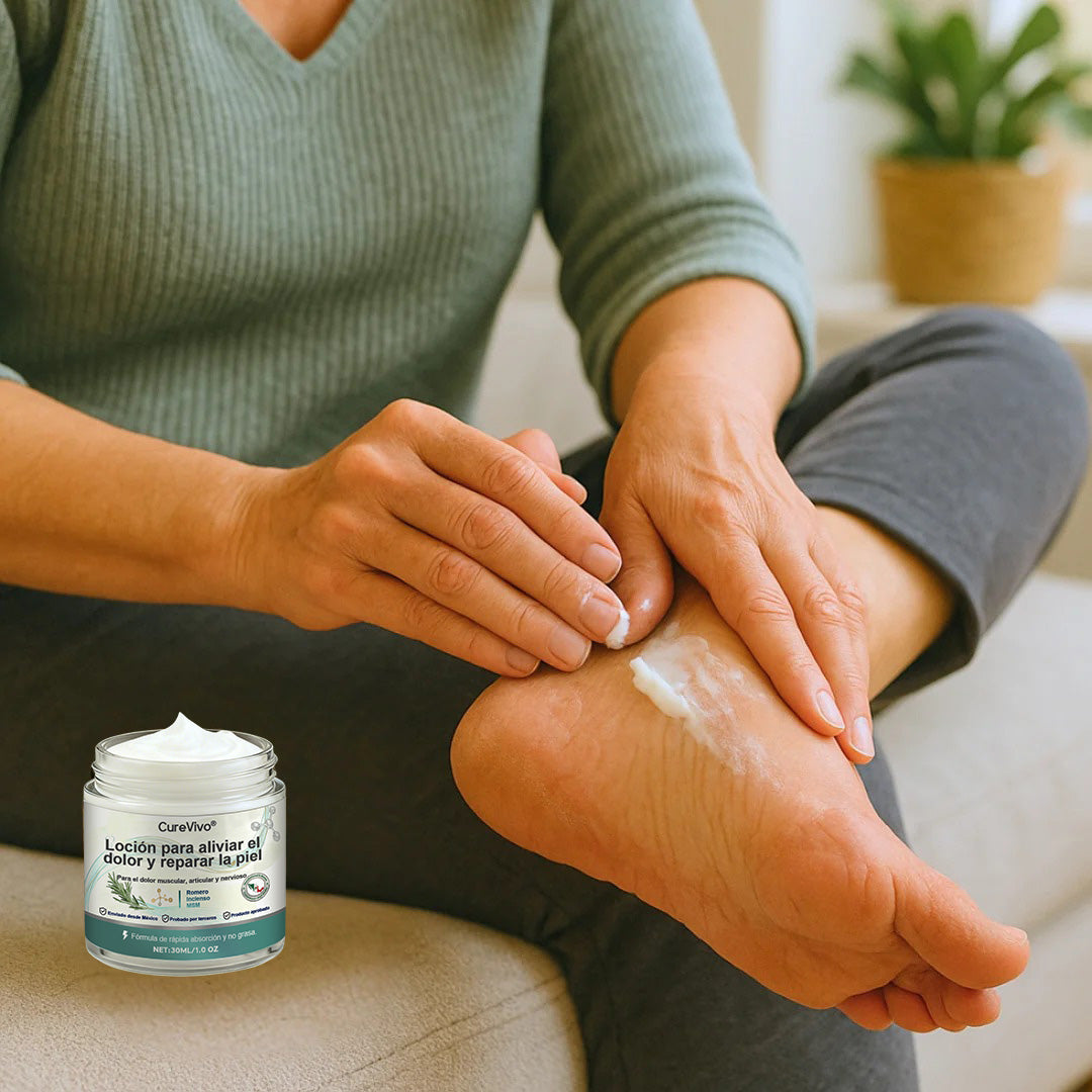 CureVivo® 🩺Loción analgésica y reparadora👩‍⚕️Para dolores musculares, articulares y nerviosos
