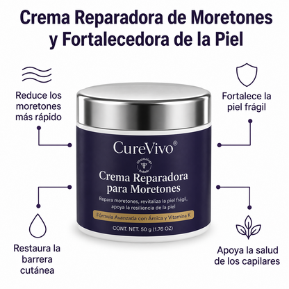 💥¡Más de 100,000 vendidos!💕- CureVivo® Crema Reparadora de Moretones y Fortalecedora de la Piel