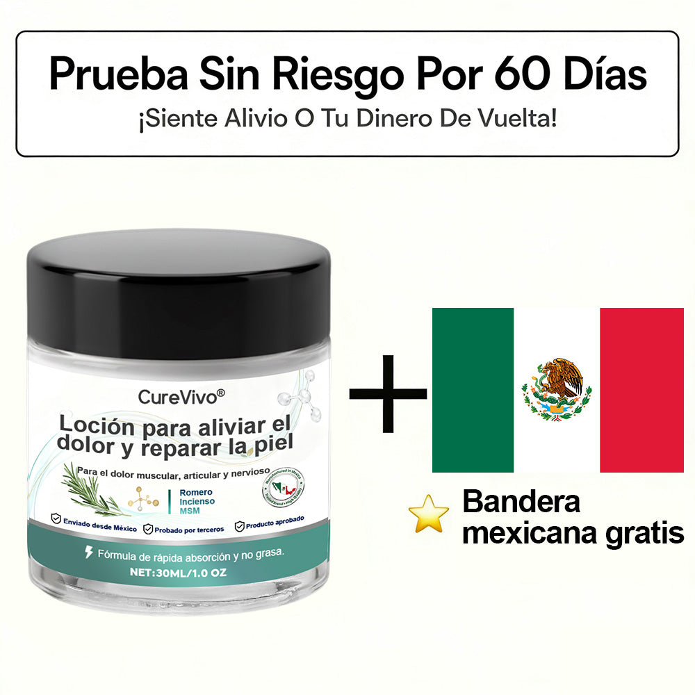CureVivo® 🩺Loción analgésica y reparadora👩‍⚕️Para dolores musculares, articulares y nerviosos