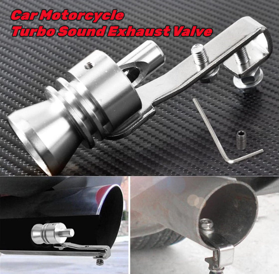 (2025🔥Promoción de último día - 49% de descuento)Accesorios para válvula de escape con sonido de turbina universal