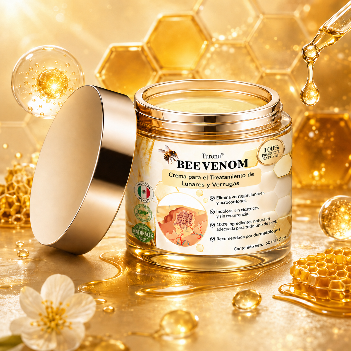 🏆Turonu® Tratamiento Avanzado con Veneno de Abeja para Verrugas e Imperfecciones de la Piel 👨‍⚕️ Inspirado en la ciencia dermatológica | Cuidado localizado desde casa