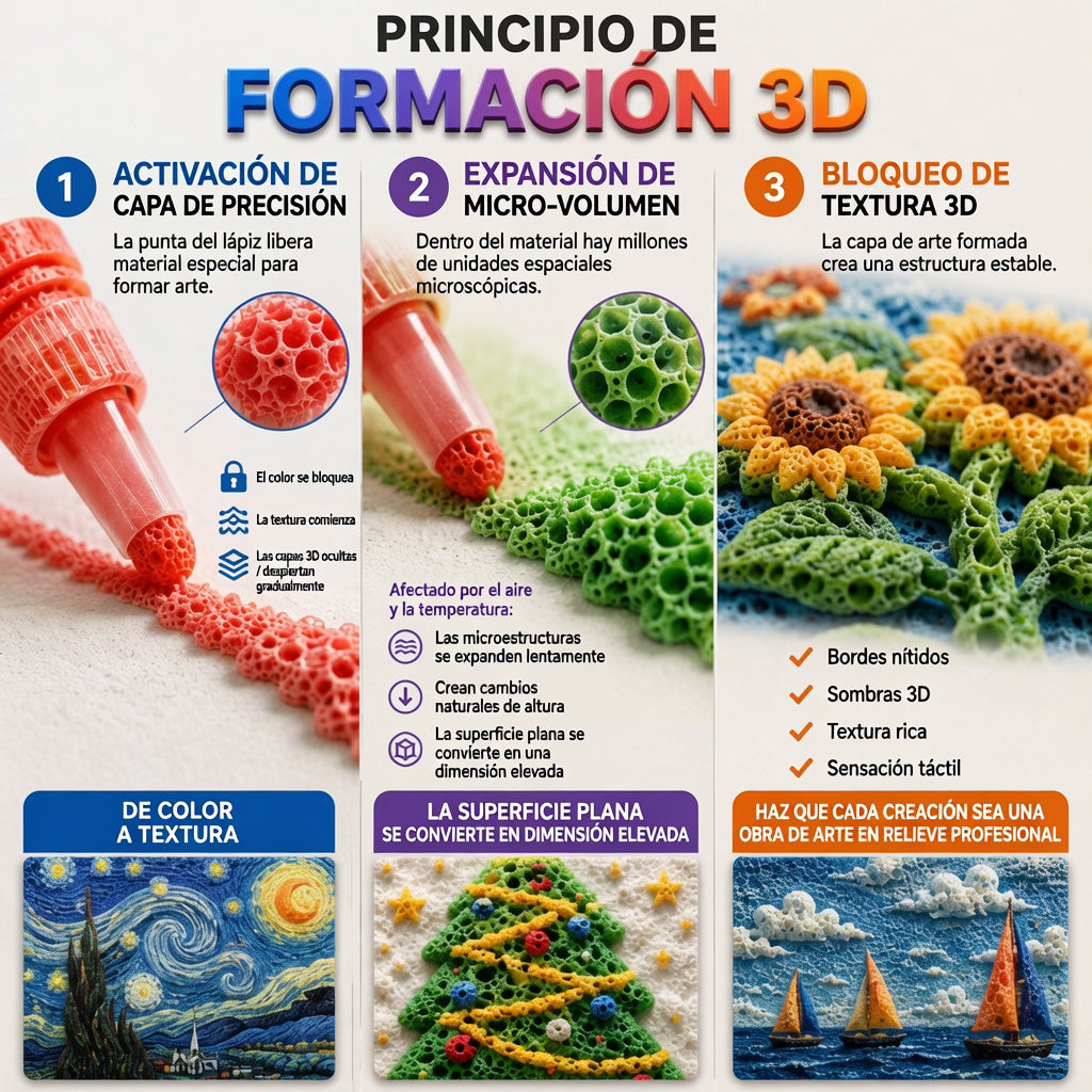 Ahorra un 50 % si lo pides hoy mismo🔮丨Rotulador artístico en relieve 3D IEY®: convierte tus dibujos planos en obras de arte en 3D que se pueden tocar🪄