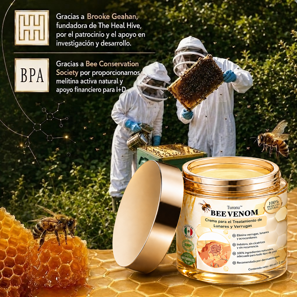 🏆Turonu® Tratamiento Avanzado con Veneno de Abeja para Verrugas e Imperfecciones de la Piel 👨‍⚕️ Inspirado en la ciencia dermatológica | Cuidado localizado desde casa