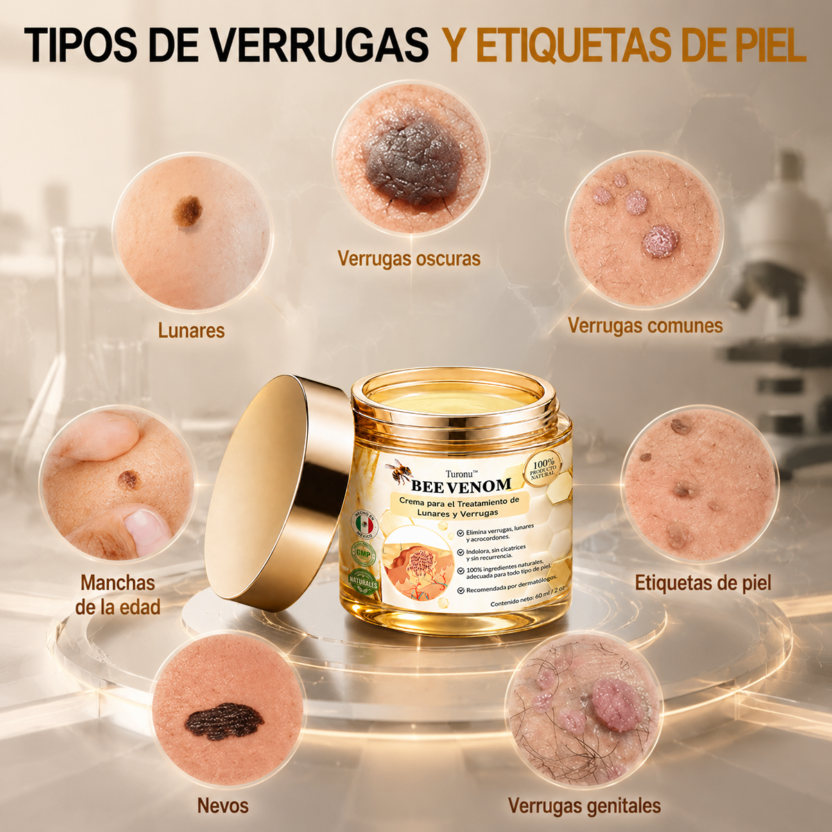 🏆Turonu® Tratamiento Avanzado con Veneno de Abeja para Verrugas e Imperfecciones de la Piel 👨‍⚕️ Inspirado en la ciencia dermatológica | Cuidado localizado desde casa