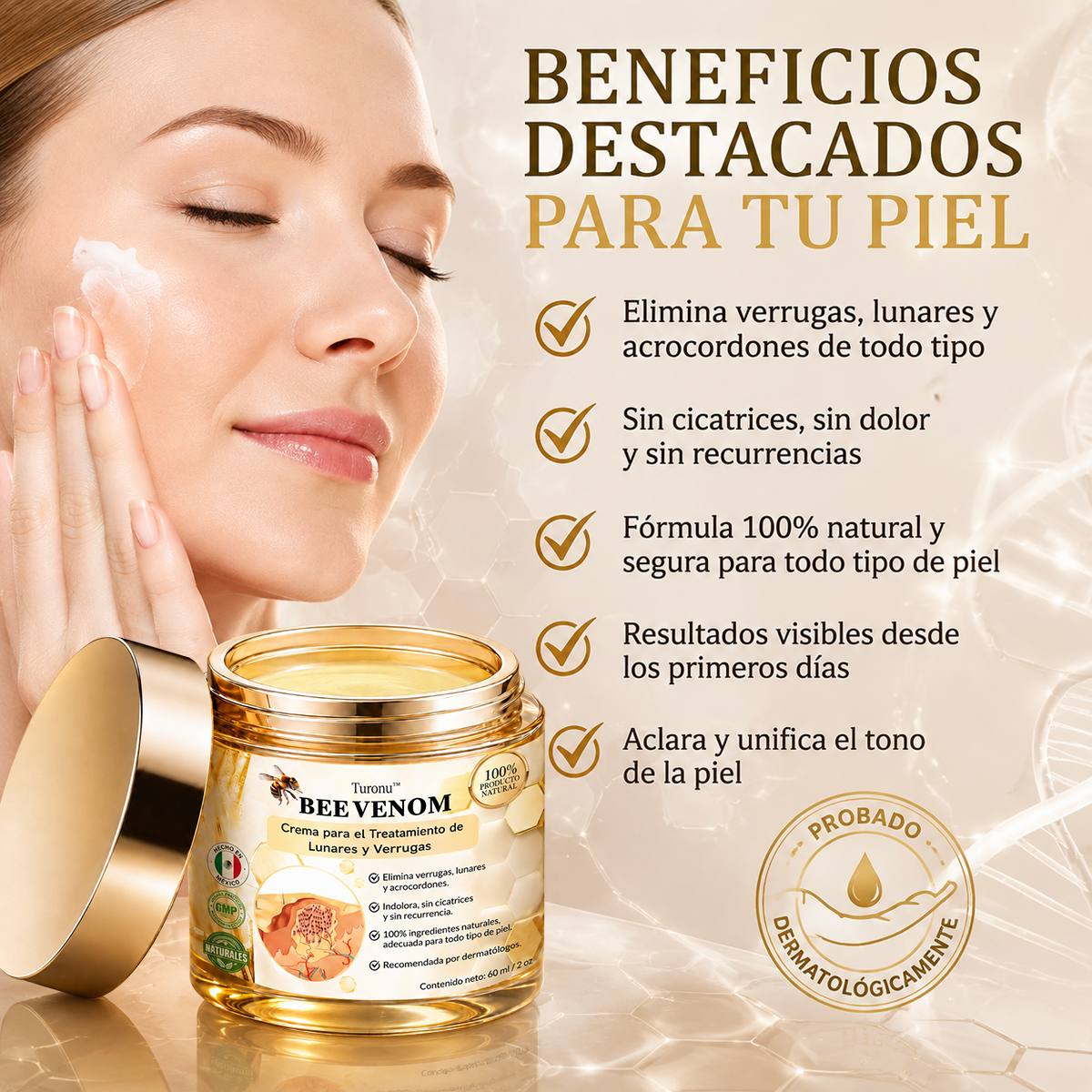 🏆Turonu® Tratamiento Avanzado con Veneno de Abeja para Verrugas e Imperfecciones de la Piel 👨‍⚕️ Inspirado en la ciencia dermatológica | Cuidado localizado desde casa