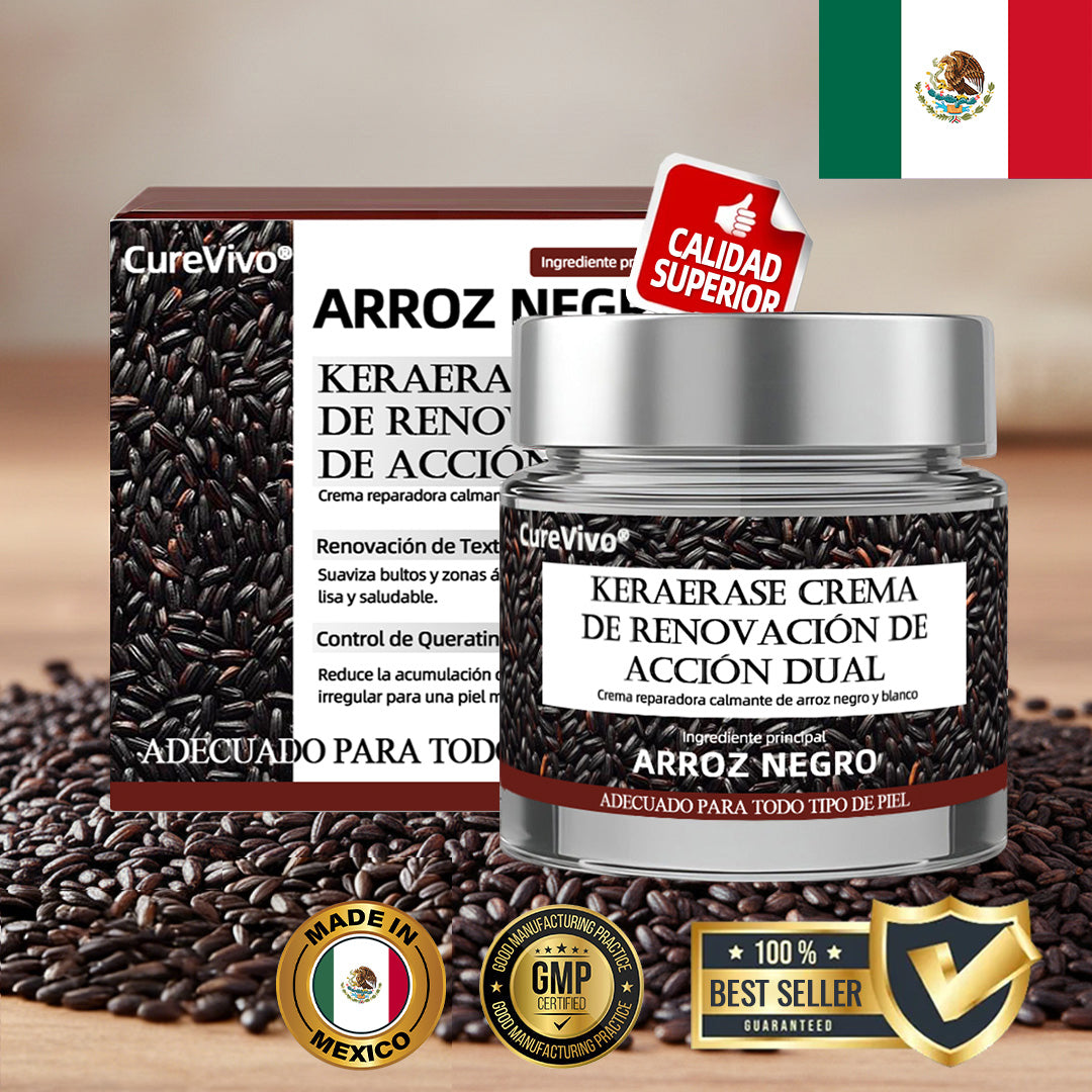 Cortificación oficial 😊 𝑪𝒖𝒓𝒆𝑽𝒊𝒗𝒐® Crema reparadora dual con células madre de arroz negro