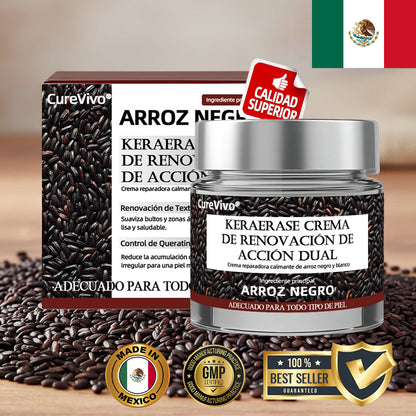 Cortificación oficial 😊 𝑪𝒖𝒓𝒆𝑽𝒊𝒗𝒐® Crema reparadora dual con células madre de arroz negro