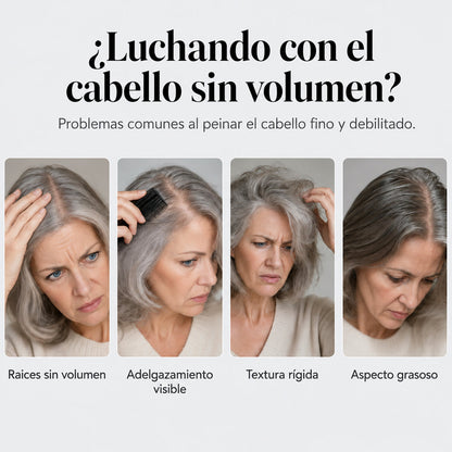 ✨ Compra 3 y llévate 2 GRATIS 🎁 Volumen instantáneo para cabello lacio — Ligero, con rebote y volumen todo el día