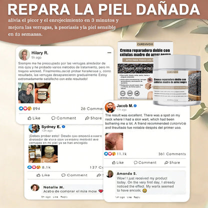 Certificación oficial 💎 𝐂𝐔𝐑𝐄𝐕𝐈𝐕𝐎® Crema reparadora dual con células madre de arroz negro