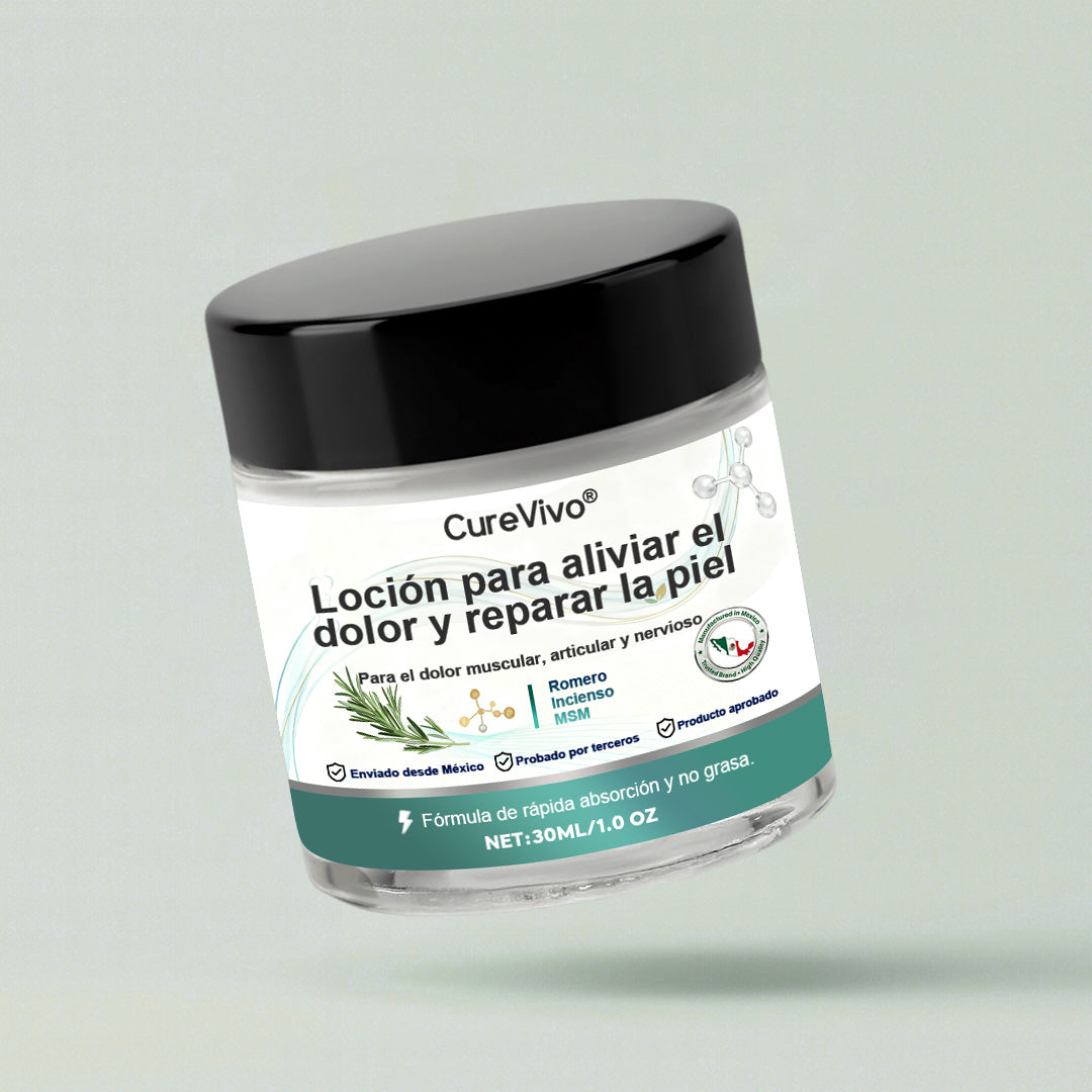 CureVivo® 🩺Loción analgésica y reparadora👩‍⚕️Para dolores musculares, articulares y nerviosos