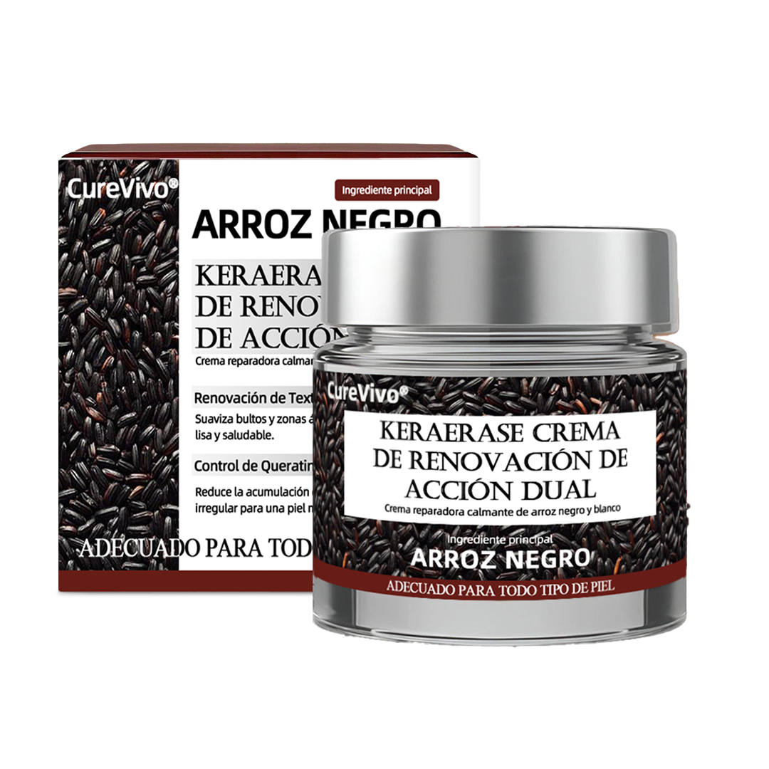 Cortificación oficial 😊 𝑪𝒖𝒓𝒆𝑽𝒊𝒗𝒐® Crema reparadora dual con células madre de arroz negro