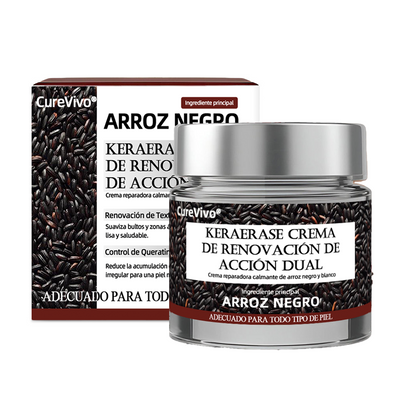Cortificación oficial 😊 𝑪𝒖𝒓𝒆𝑽𝒊𝒗𝒐® Crema reparadora dual con células madre de arroz negro