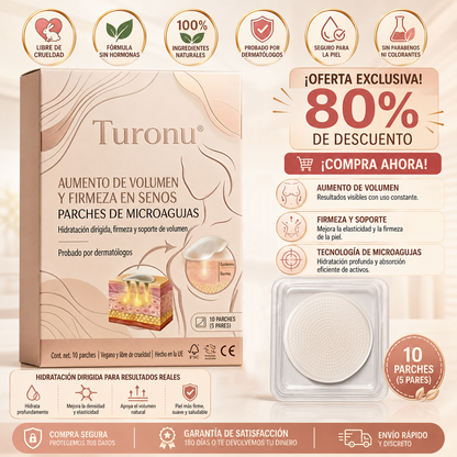 ☀️Turonu® 💥Parche avanzado de nanomicroagujas para el aumento selectivo del pecho💥💥💥