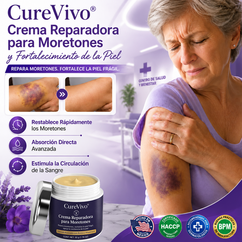 💥¡Más de 100,000 vendidos!💕- CureVivo® Crema Reparadora de Moretones y Fortalecedora de la Piel