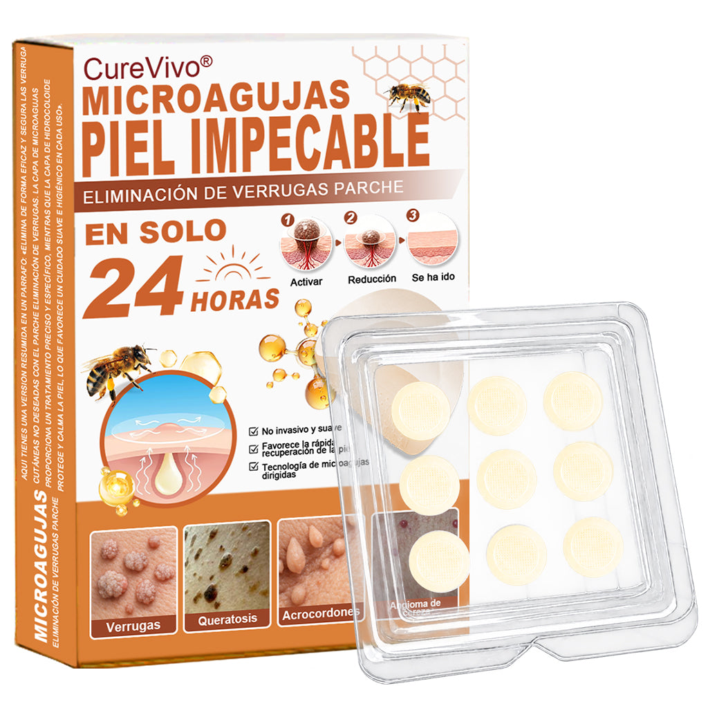 🍯Tienda oficial insignia | CureVivo® 🐝 Parche de microagujas con veneno de abeja (para verrugas, manchas de la edad e imperfecciones)💕