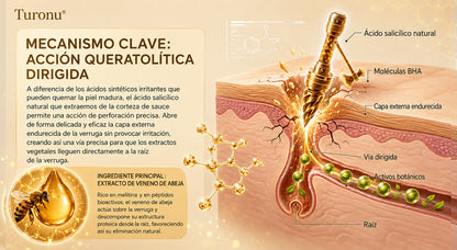 Turonu®🎇 tratamiento avanzado con veneno de abeja contra las verrugas y las imperfecciones de la piel 👨‍⚕️ Inspirado en la ciencia dermatológica | Cuidado localizado en casa