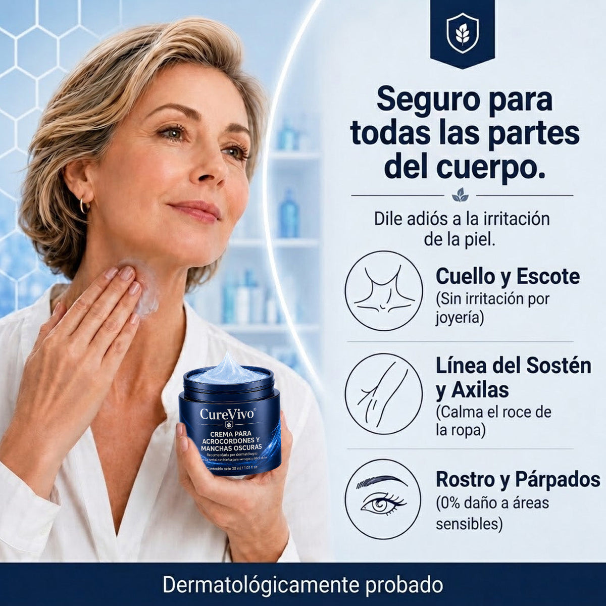 🏆CureVivo® Crema Eliminadora de Etiquetas y Manchas Cutáneas 7 Días (Fórmula Indolora – Sin Cicatrices)🤗