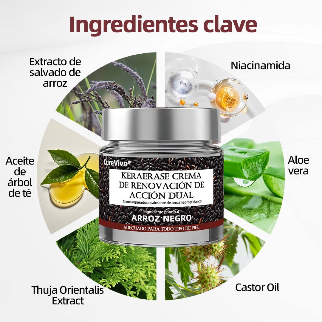 Cortificación oficial 😊 𝑪𝒖𝒓𝒆𝑽𝒊𝒗𝒐® Crema reparadora dual con células madre de arroz negro