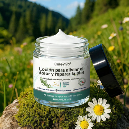 CureVivo® 🩺Loción analgésica y reparadora👩‍⚕️Para dolores musculares, articulares y nerviosos