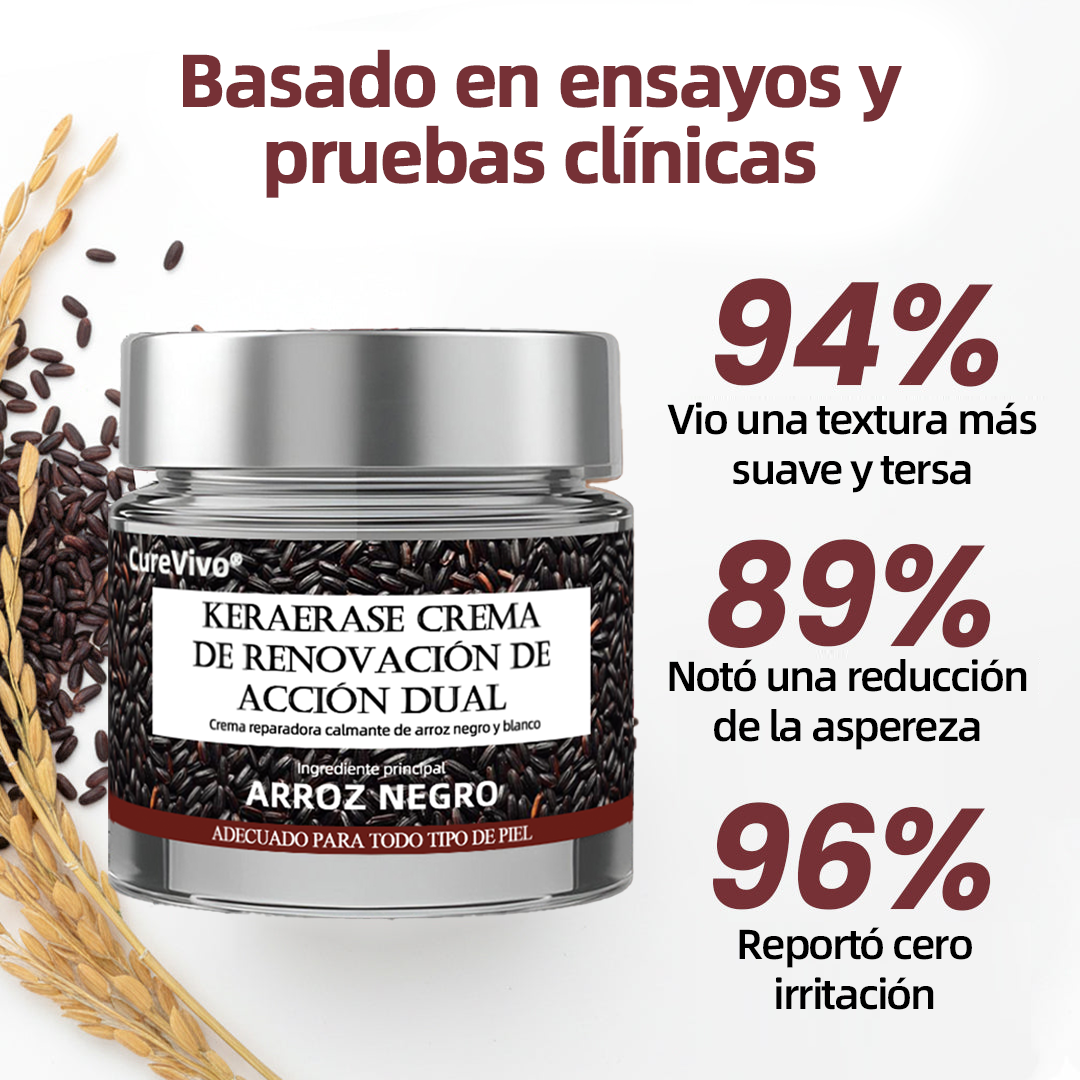 Cortificación oficial 😊 𝑪𝒖𝒓𝒆𝑽𝒊𝒗𝒐® Crema reparadora dual con células madre de arroz negro