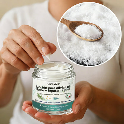 CureVivo® 🩺Loción analgésica y reparadora👩‍⚕️Para dolores musculares, articulares y nerviosos
