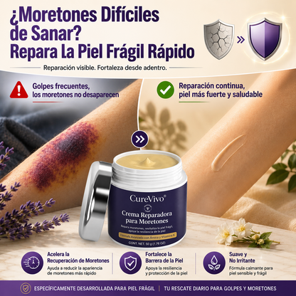 💥¡Más de 100,000 vendidos!💕- CureVivo® Crema Reparadora de Moretones y Fortalecedora de la Piel
