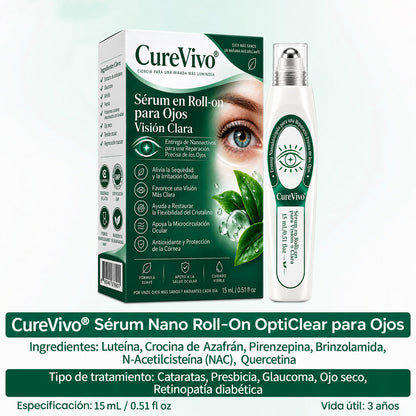 🧑‍⚕️CureVivo® Suero Rodante Ocular Nano Clear Vision – Confort Ocular Profesional y Soporte para la Vista