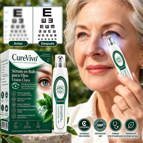 🧑‍⚕️CureVivo® Suero Rodante Ocular Nano Clear Vision – Confort Ocular Profesional y Soporte para la Vista
