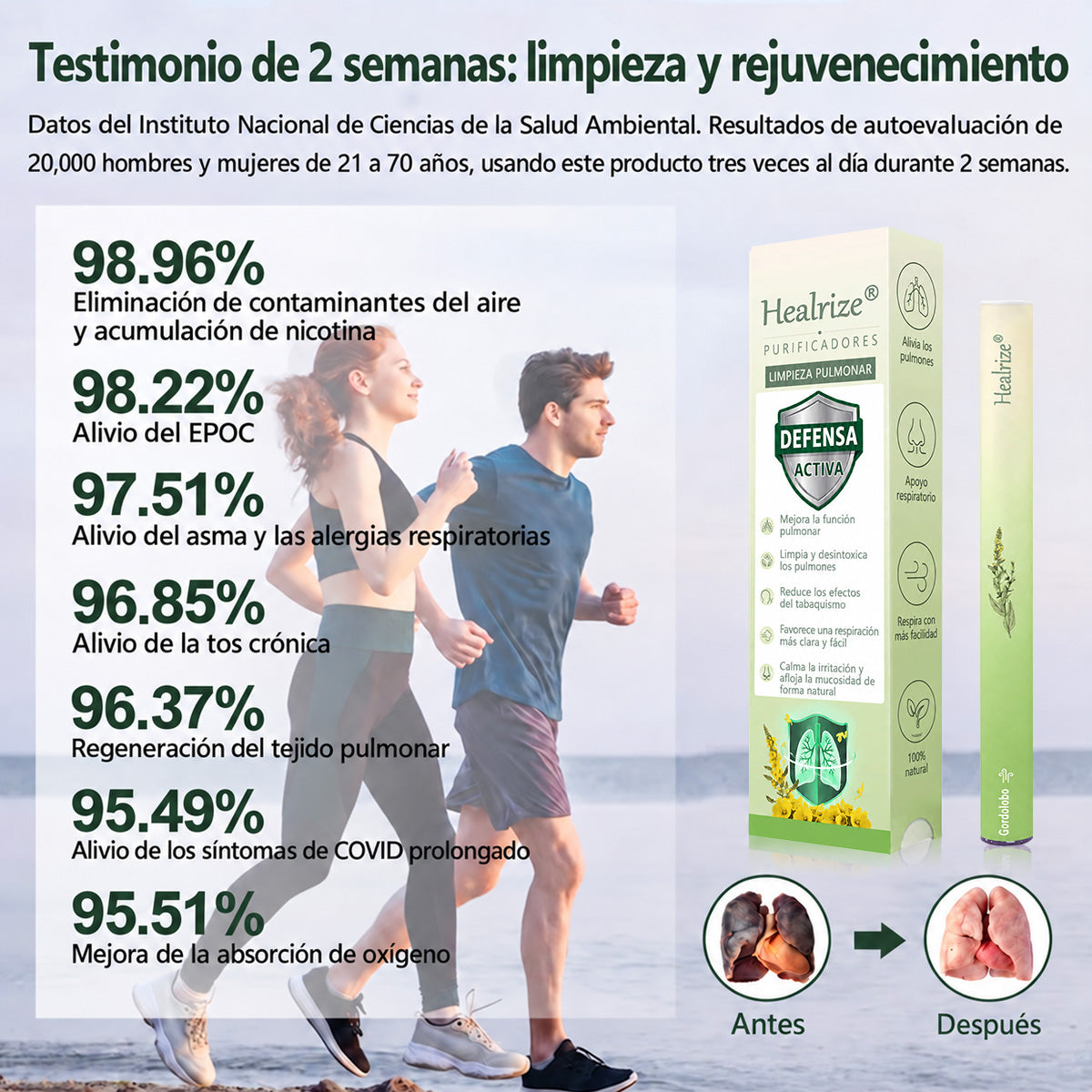 🦚 | Difusor Healrize® con extracto botánico de gordolobo para la limpieza pulmonar 🔥