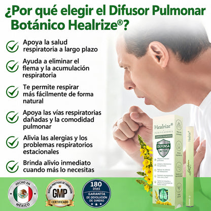 🦚 | Difusor Healrize® con extracto botánico de gordolobo para la limpieza pulmonar 🔥