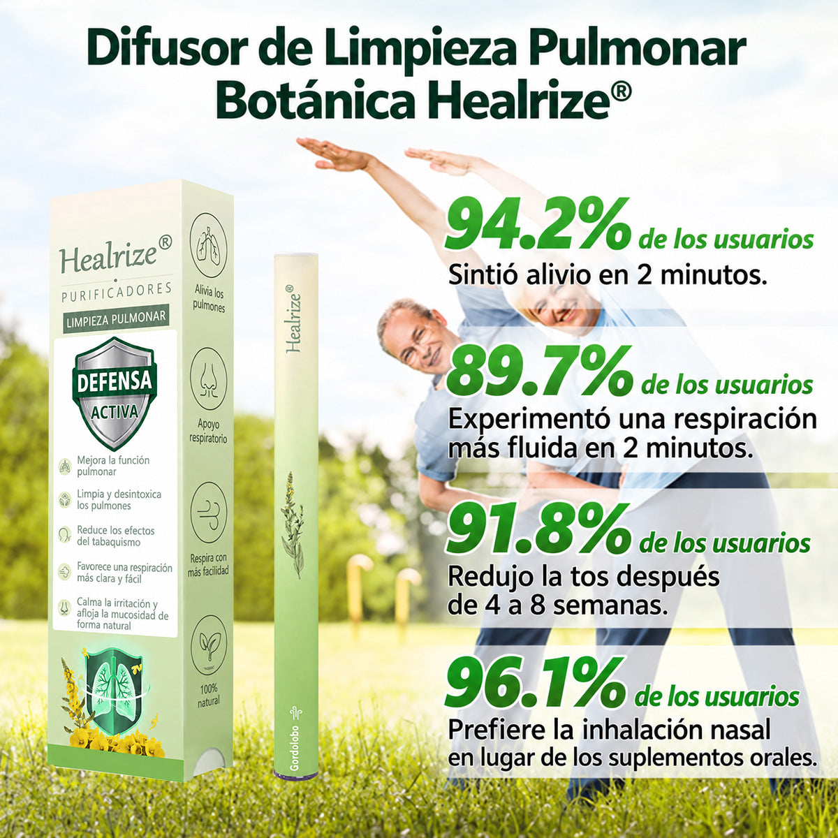 🦚 | Difusor Healrize® con extracto botánico de gordolobo para la limpieza pulmonar 🔥