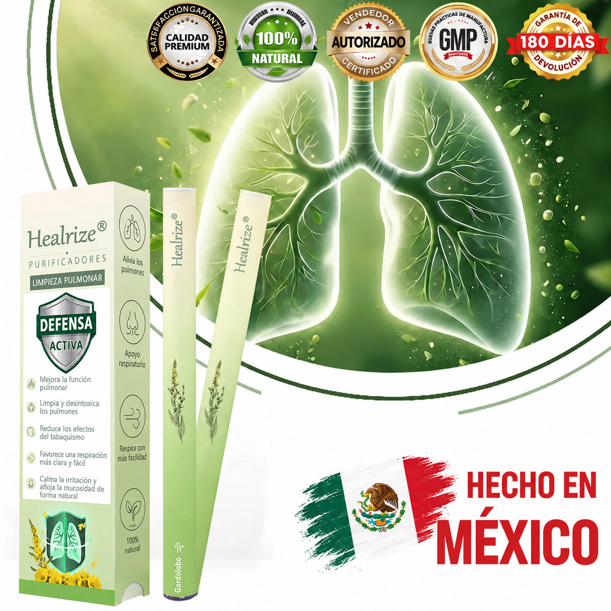 🦚 | Difusor Healrize® con extracto botánico de gordolobo para la limpieza pulmonar 🔥