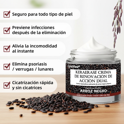 Cortificación oficial 😊 𝑪𝒖𝒓𝒆𝑽𝒊𝒗𝒐® Crema reparadora dual con células madre de arroz negro