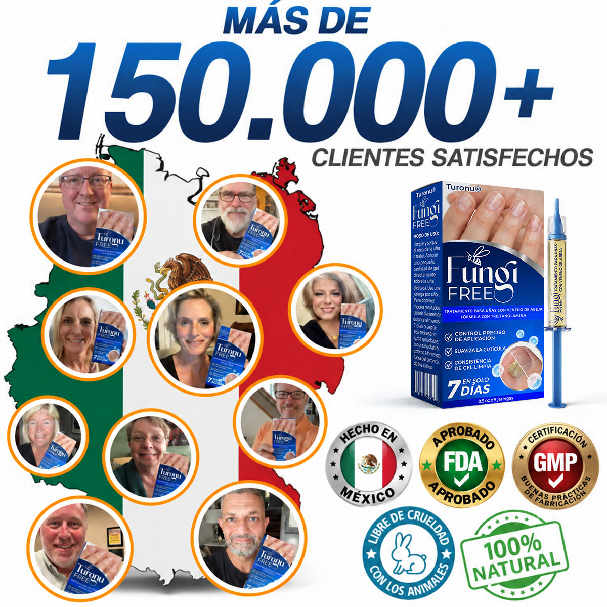 🇲🇽 Turonu® FungiFree 🐝 Cuidado Intensivo para Hongos, Uñas Amarillas, Gruesas y Quebradizas ✨