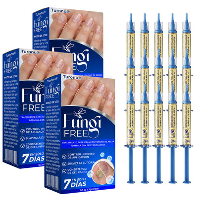 🇲🇽 Turonu® FungiFree 🐝 Cuidado Intensivo para Hongos, Uñas Amarillas, Gruesas y Quebradizas ✨