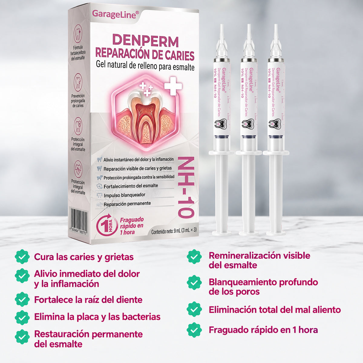 🪥GarageLine®💡 DenPerm Gel para Reparar Caries y Restaurar el Esmalte Dental🪥