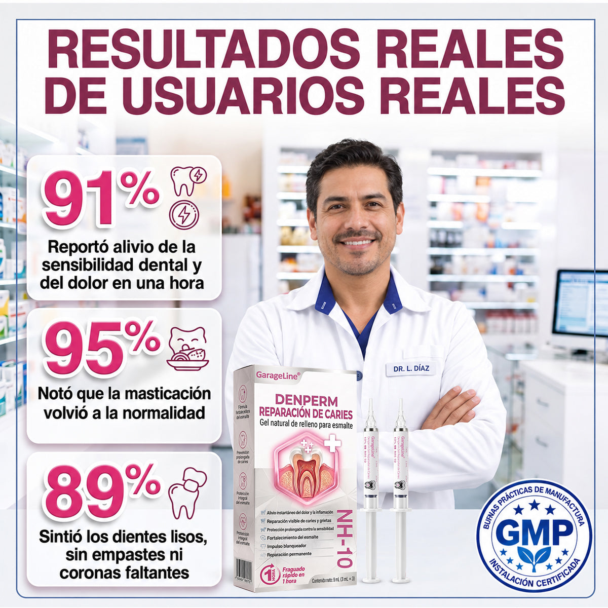 🪥GarageLine®💡 DenPerm Gel para Reparar Caries y Restaurar el Esmalte Dental🪥