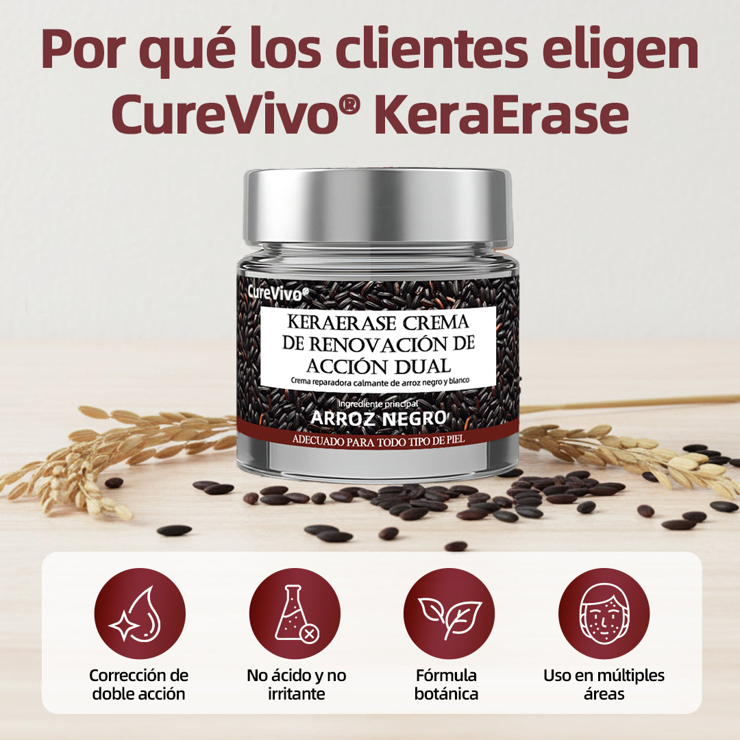Cortificación oficial 😊 𝑪𝒖𝒓𝒆𝑽𝒊𝒗𝒐® Crema reparadora dual con células madre de arroz negro