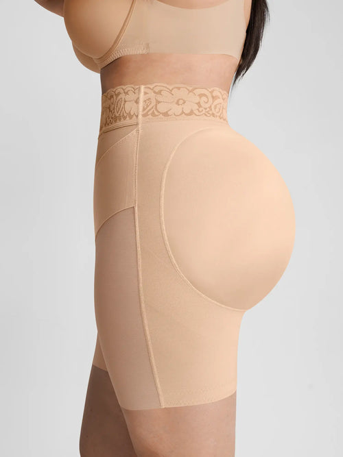 🏆LUCKYSONG® Pantalón corto moldeador con banda en V ultraelástico para levantamiento de glúteos