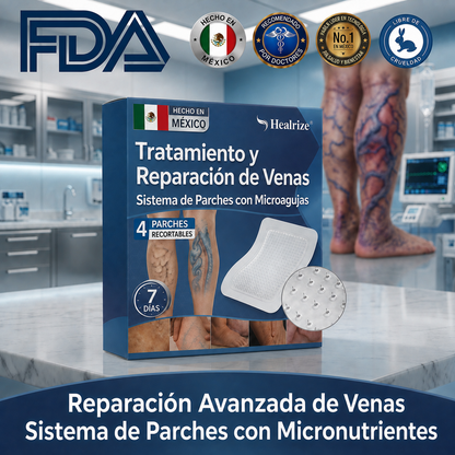 🇲🇽✨ ¿Venas marcadas en tus piernas? Healrize® VeinTarget Parche de Nanomicroagujas para un cuidado avanzado 👩‍⚕️