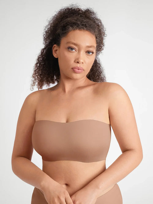 🏆LUCKYSONG® Sujetador bandeau sin tirantes ultrasuave