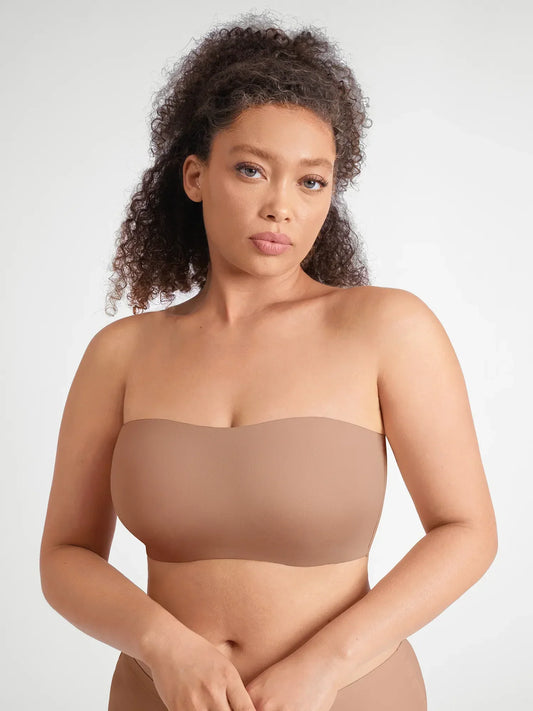 🏆LUCKYSONG® Sujetador bandeau sin tirantes ultrasuave