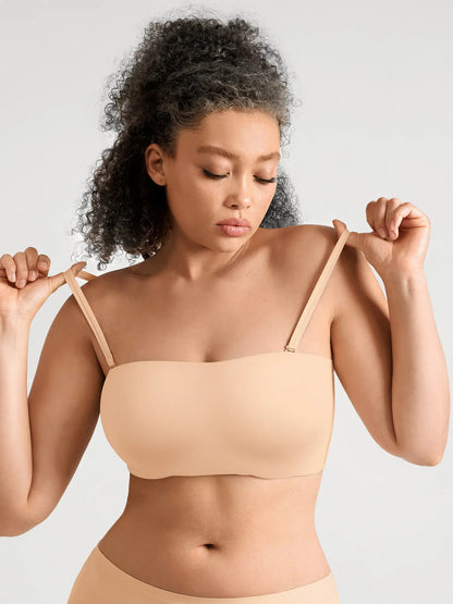 🏆LUCKYSONG® Sujetador bandeau sin tirantes ultrasuave