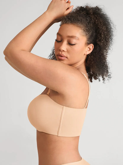 🏆LUCKYSONG® Sujetador bandeau sin tirantes ultrasuave
