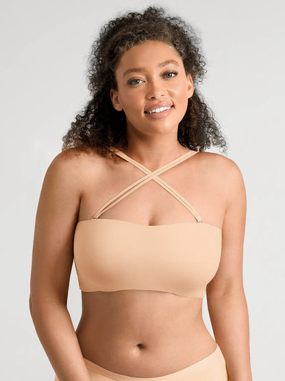 🏆LUCKYSONG® Sujetador bandeau sin tirantes ultrasuave