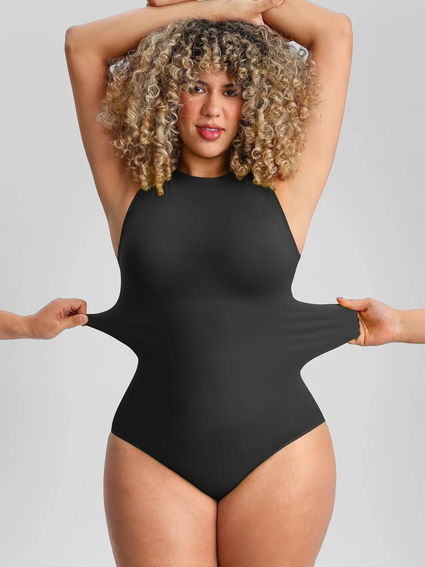🏆LUCKYSONG® Body de uso diario sin costuras con escote redondo y textura suave.