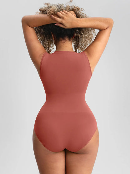 🏆LUCKYSONG® Body de uso diario sin costuras con escote redondo y textura suave.