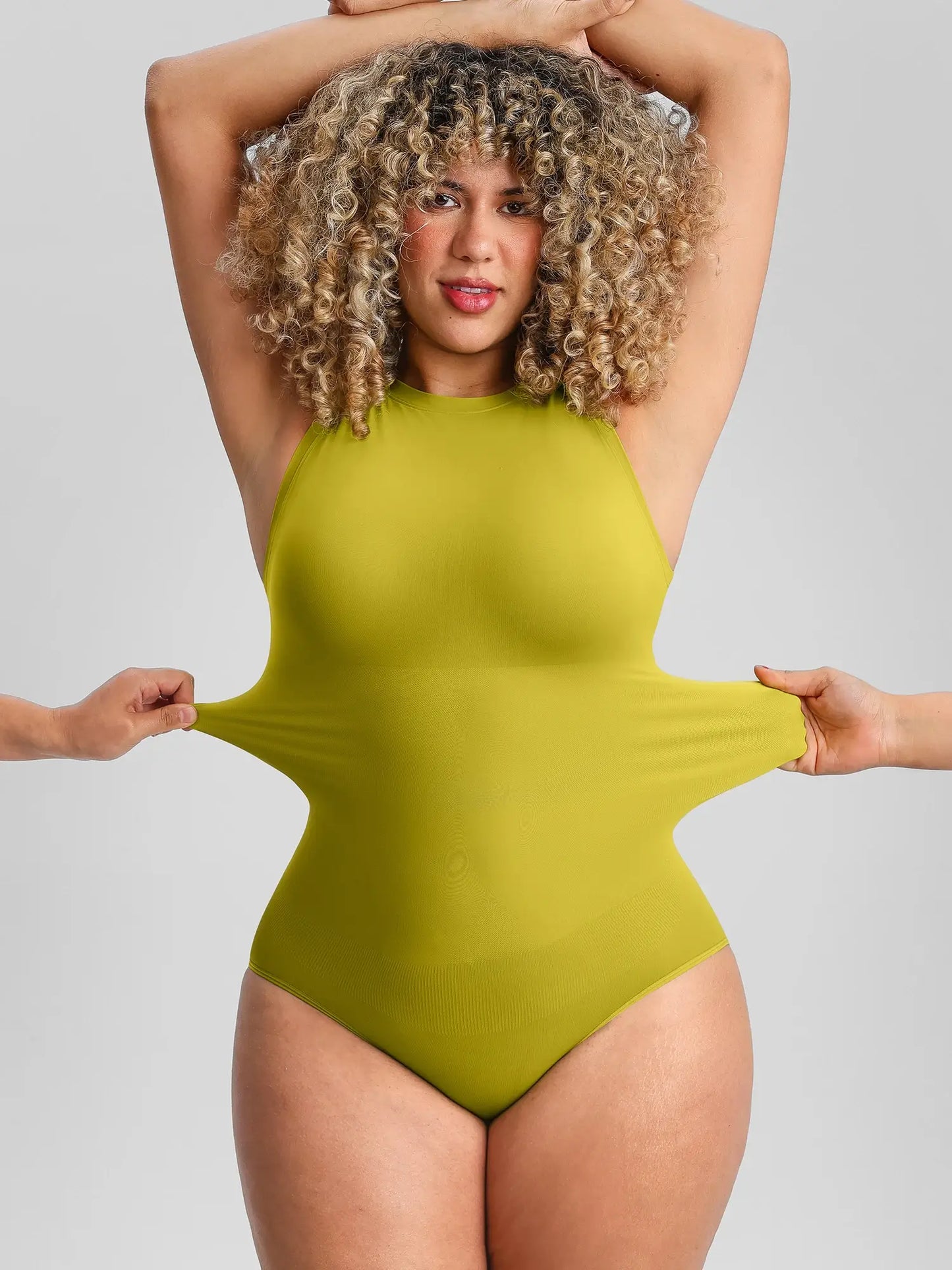🏆LUCKYSONG® Body de uso diario sin costuras con escote redondo y textura suave.