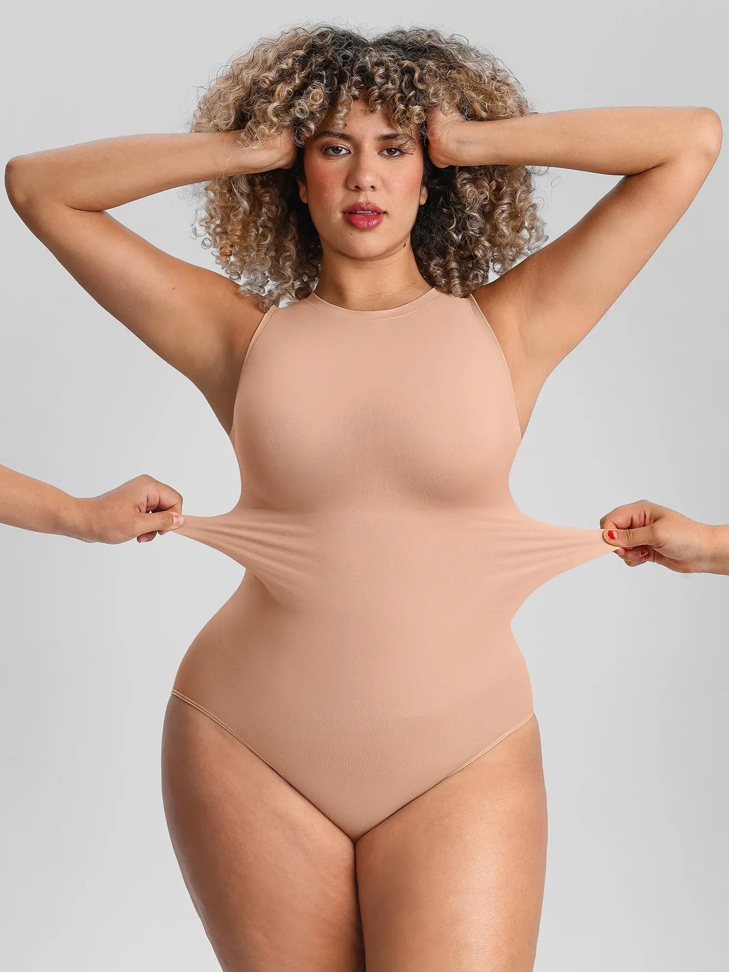 🏆LUCKYSONG® Body de uso diario sin costuras con escote redondo y textura suave.